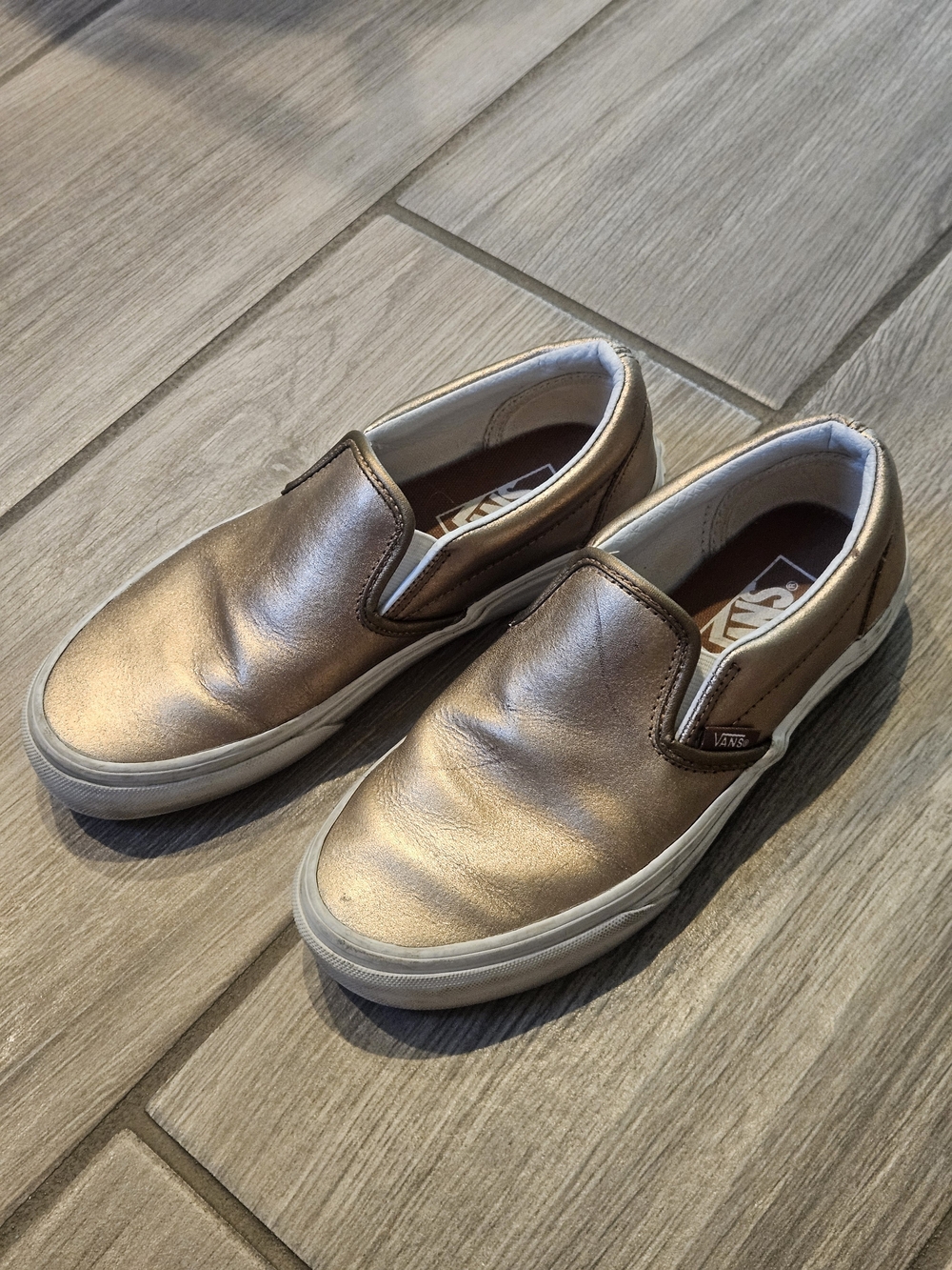 Vans Classic Slip-On 'Metallic Leather' Size 6